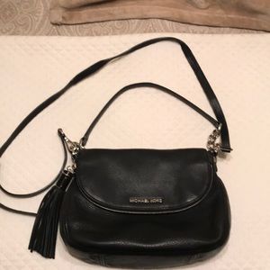 Michael Kors shoulder bag black leather tassel